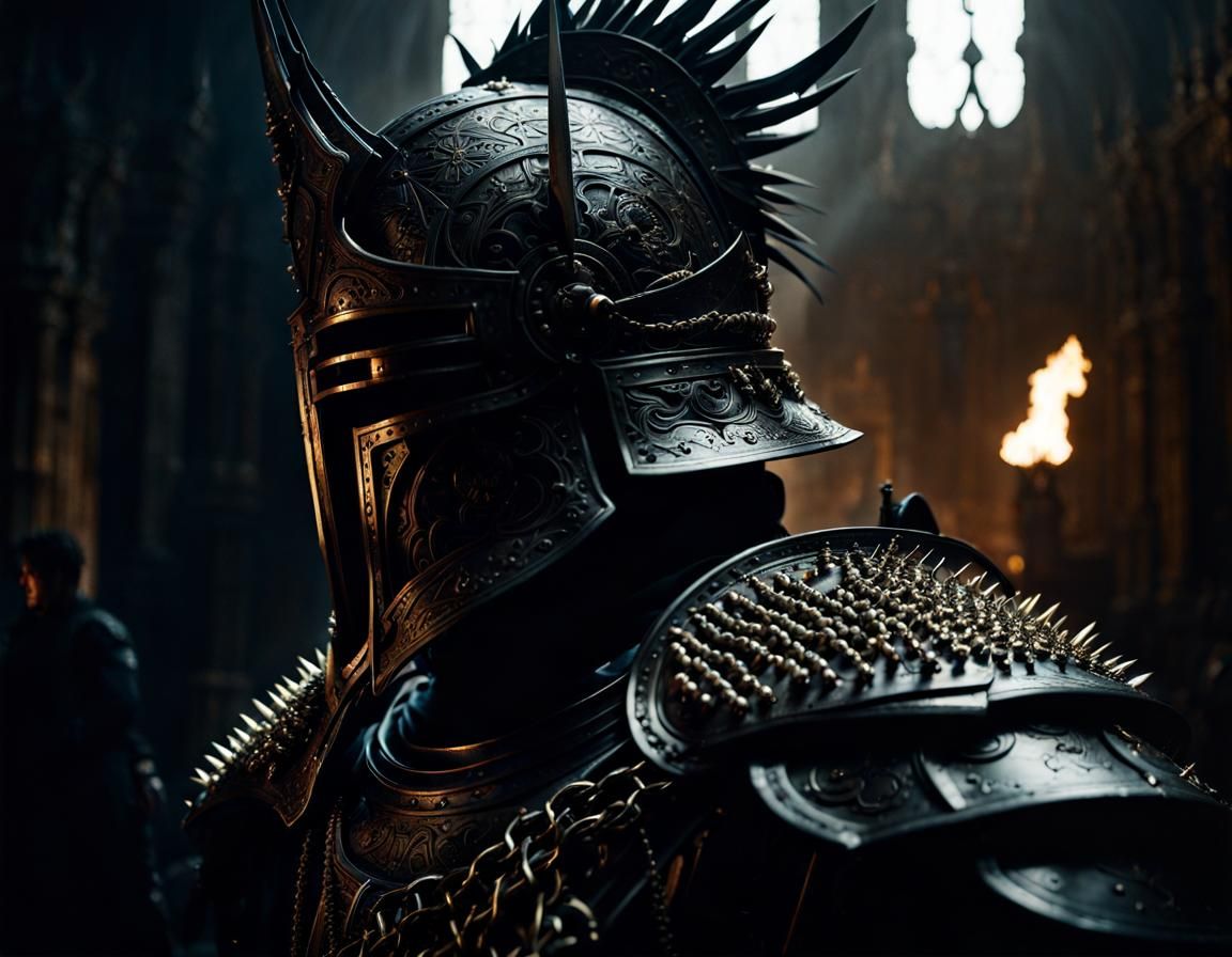 Chaos Knight in Intricate Armor: Cinematic Photography