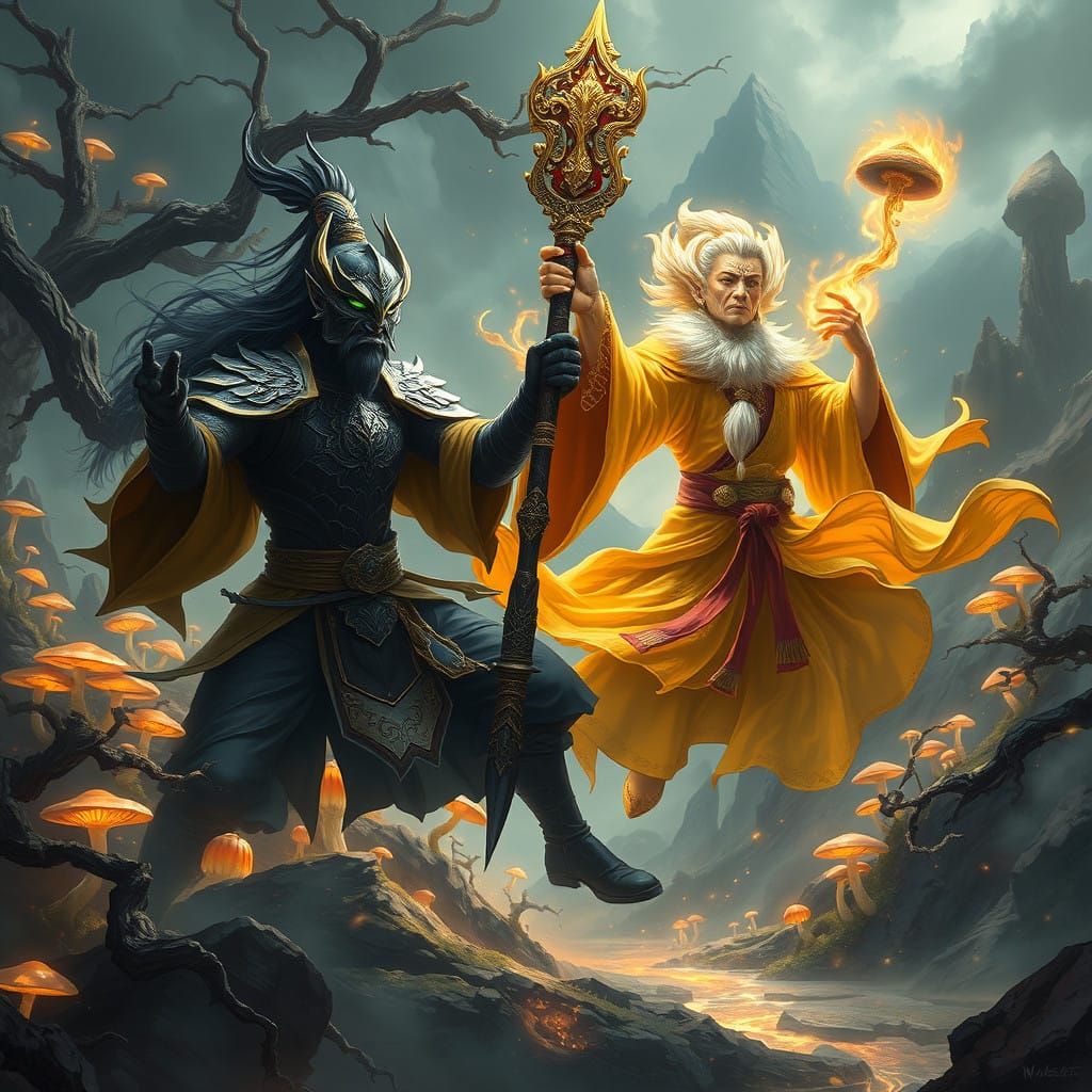 Epic Fantasy Clash: Black Myth Wukong vs Yellow Brown, Sage...