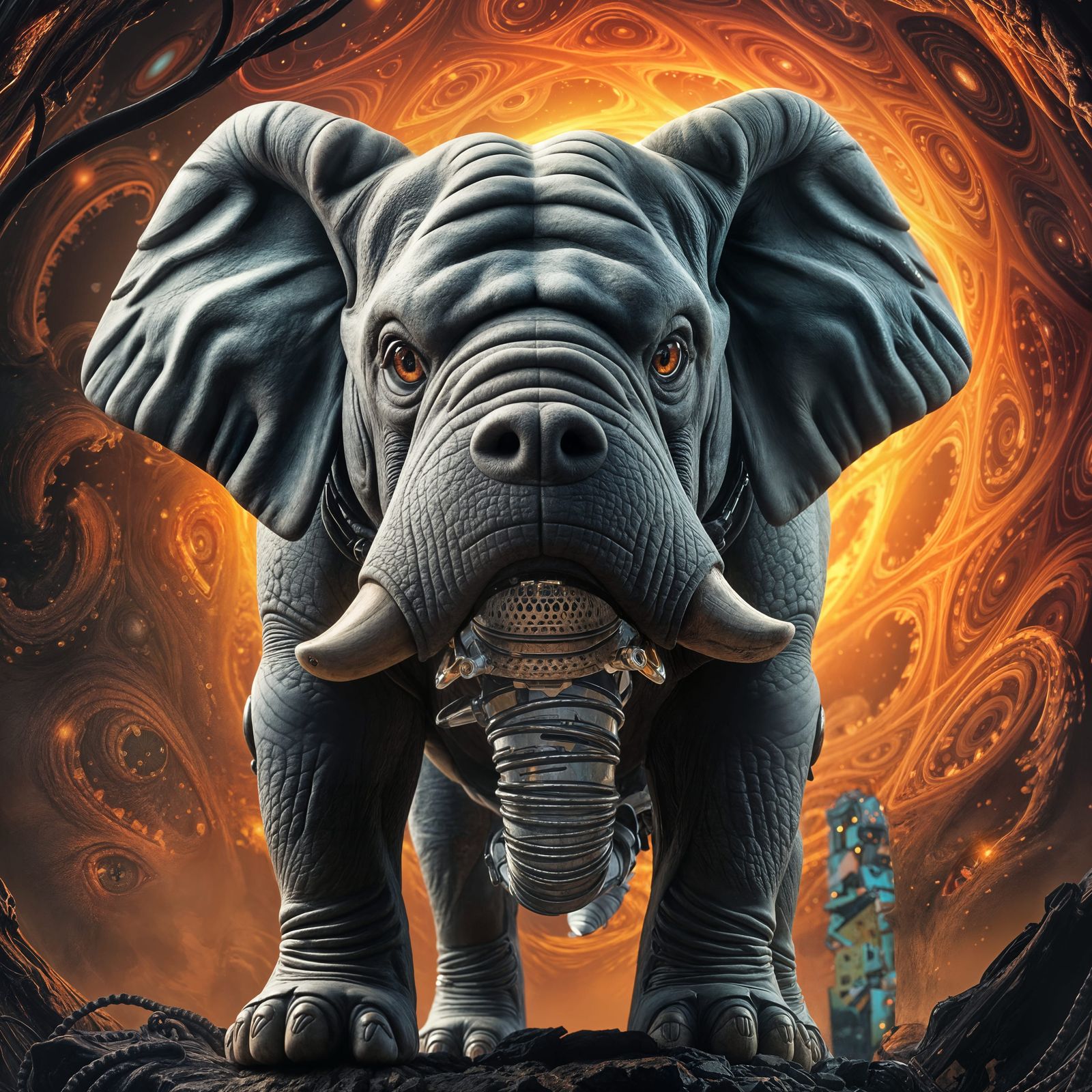 Elephant-Bulldog Hybrid: Fearsome and Gentle Creature