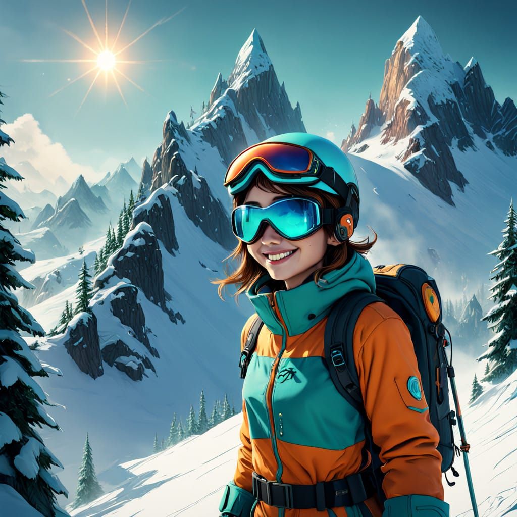 Vibrant Winter Sports Fantasy