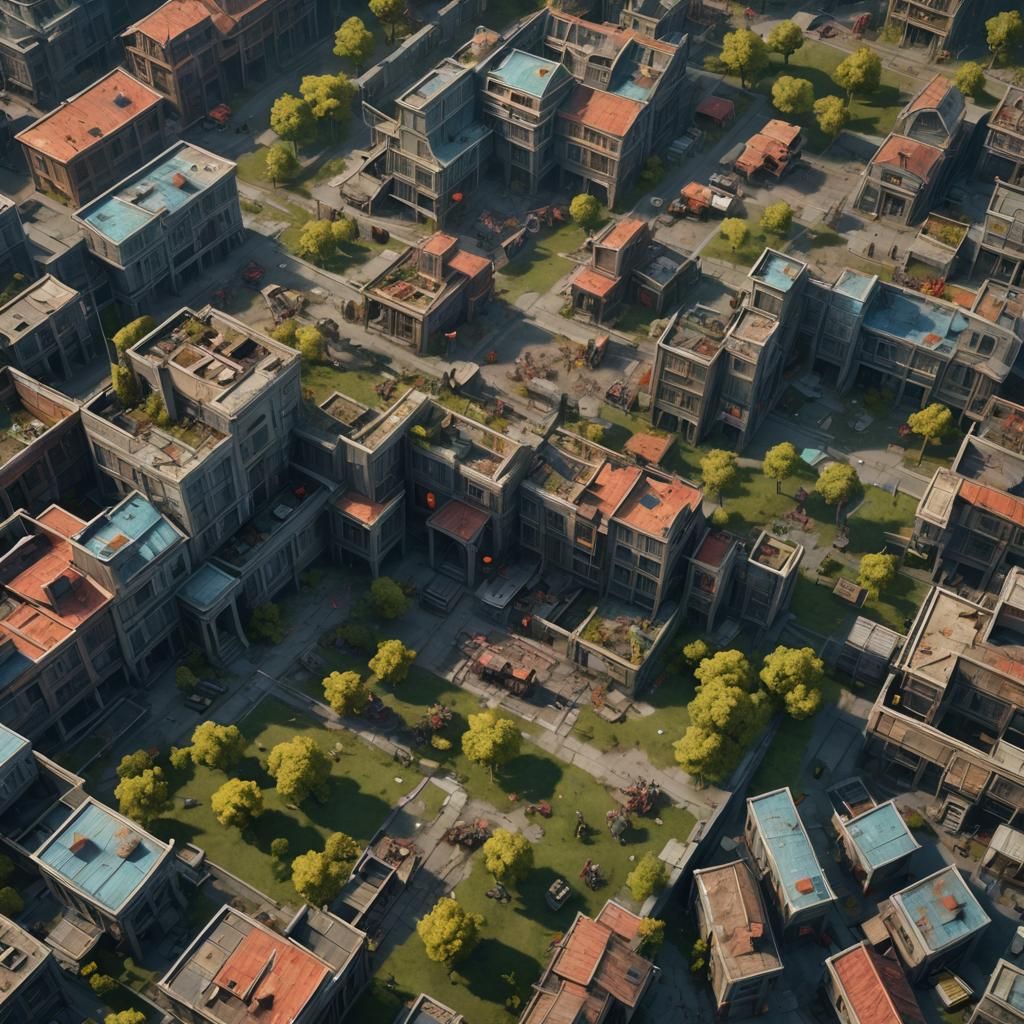 Zombie Apocalypse: Detailed Matte Painting