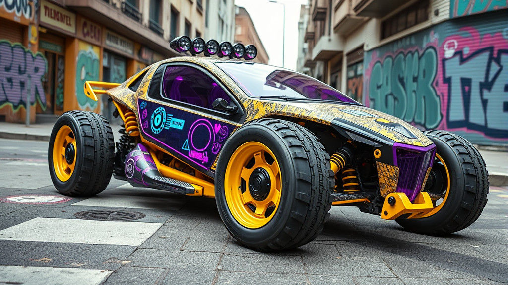 Cyberpunk Future Buggy on Graffiti Street
