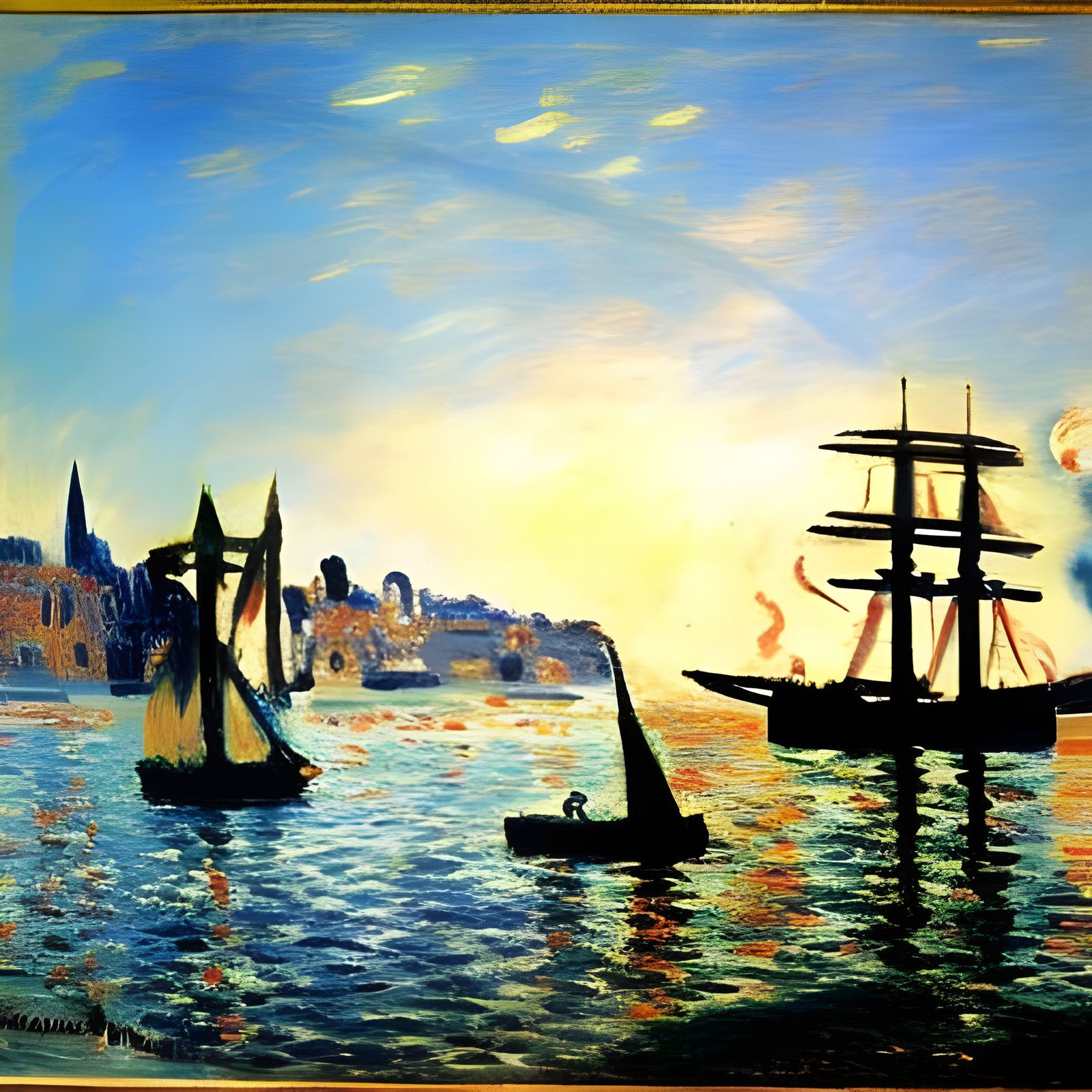 Brooklyn Bridge as Impressionist Painting