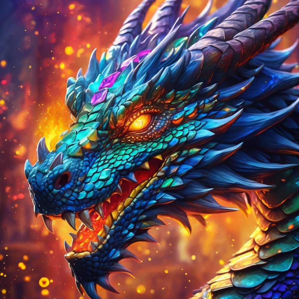 Jewel toned dragon