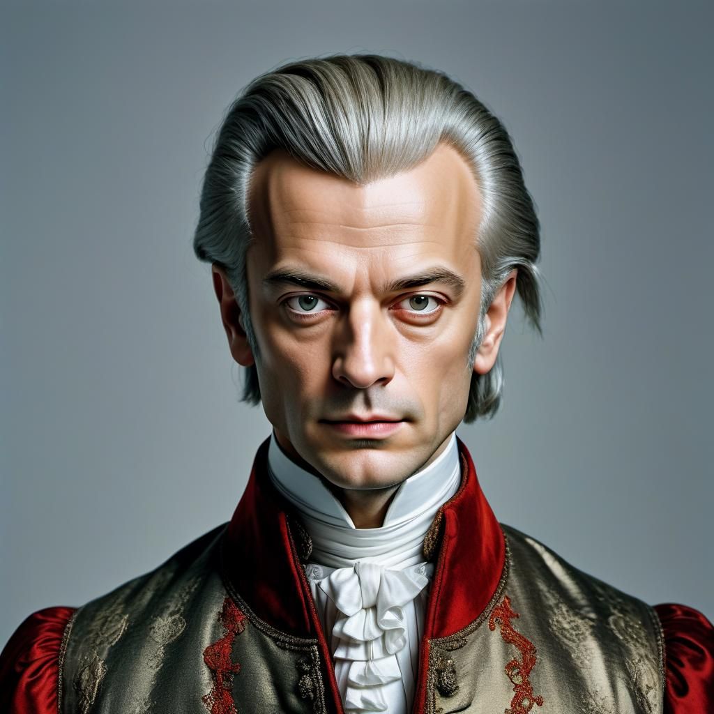 Modern Mozart Portrait in Studio Lighting