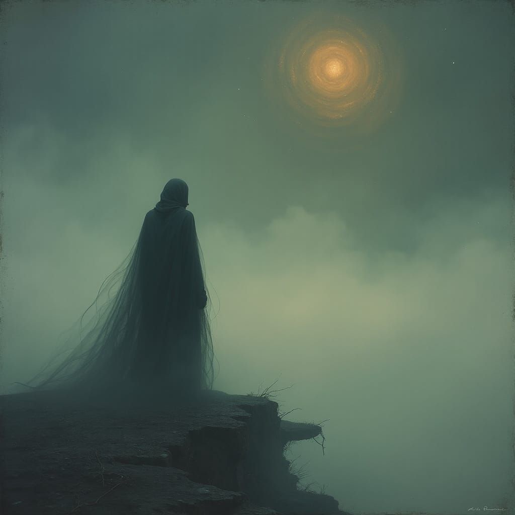 A Lonely Figure Adrift in a Sea of Sorrow