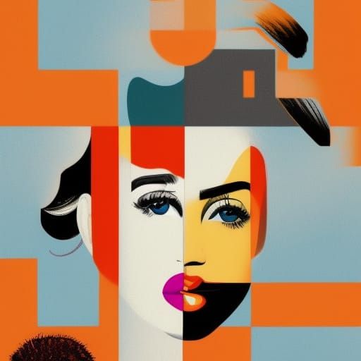 Girl with Peaches: Pop Art Screen Print