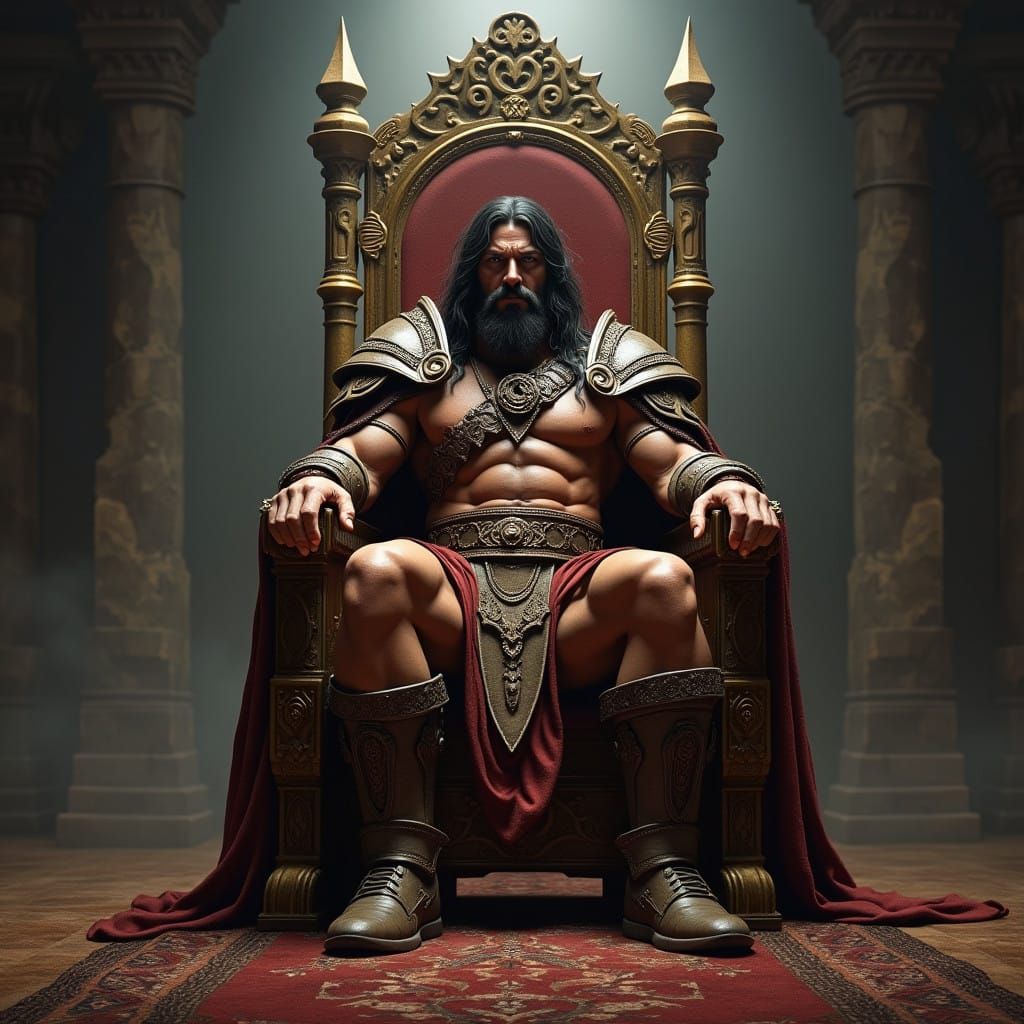 Conan on a Grand, Ornate Throne
