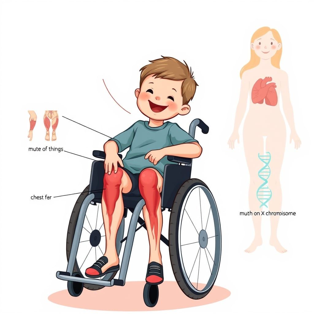 Friendly Medical Illustration of Boy in Wheelchair