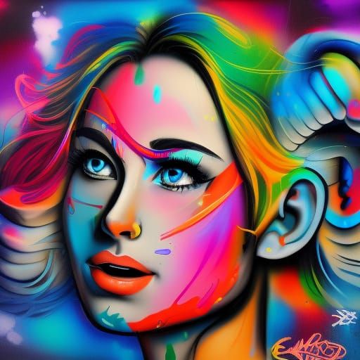 MacBook Pro as Colorful Graffiti Street Art