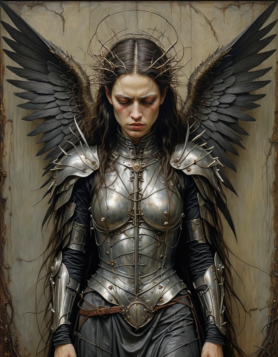 Angel of Pain and Solitude in Bauhaus Style