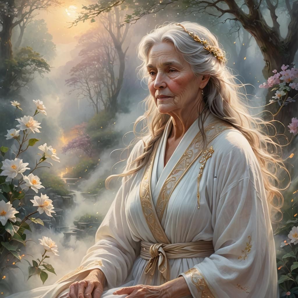 Ethereal Light Weaver Portrait in Fantasy Realism