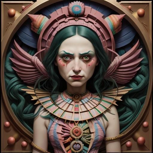 Cruel Goddess: Painting in Style of Stella and Lacombe