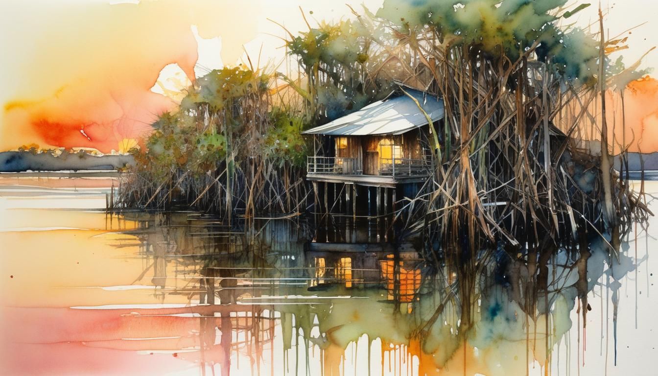 Romantic scenery at the Bayou