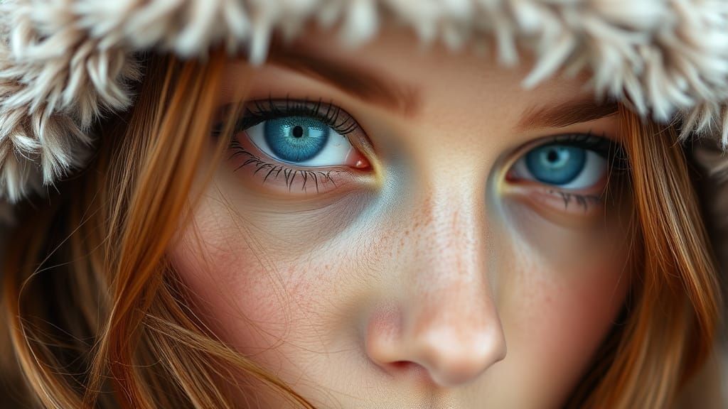 Alluring Blue Eyes Portrait