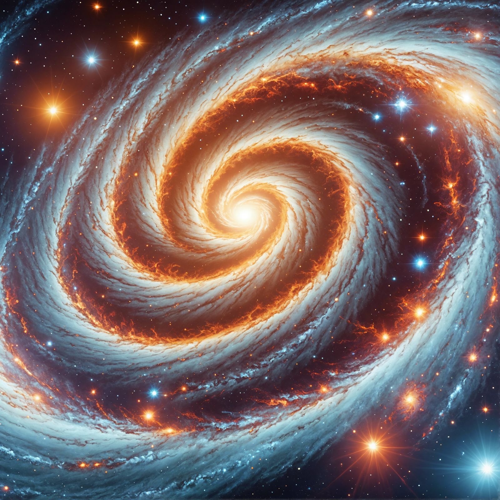 Cheerful Animated Galaxy in Computer-Generated Imagery Style