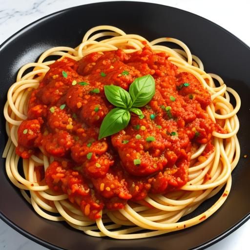 Abstract Spaghetti Marinara AI Image