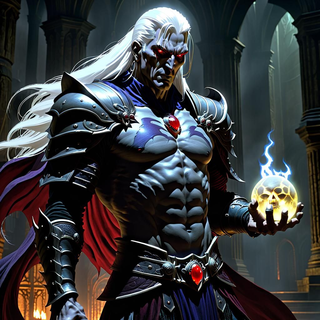 Vampire Lord Kain in a Surreal Landscape