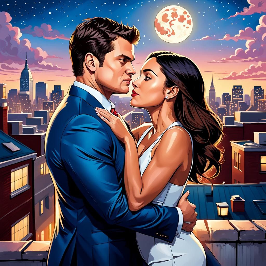 Gaetz and Ocasio-Cortez: Rooftop Kiss in Professional Portra...