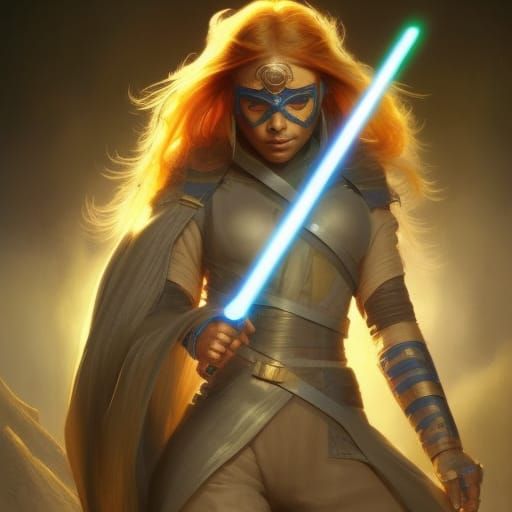 Jedi Knight in Golden Field, Comic Book Art