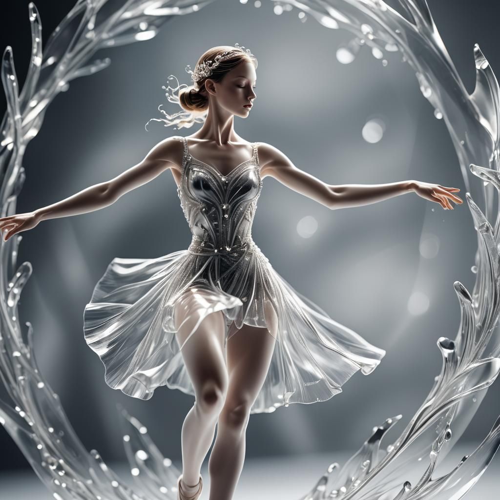 Lalique Crystal Ballet Dancer Close-Up