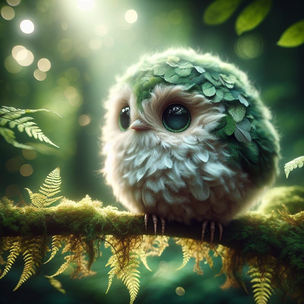 Enchanting Forest Creature with Curious Eyes