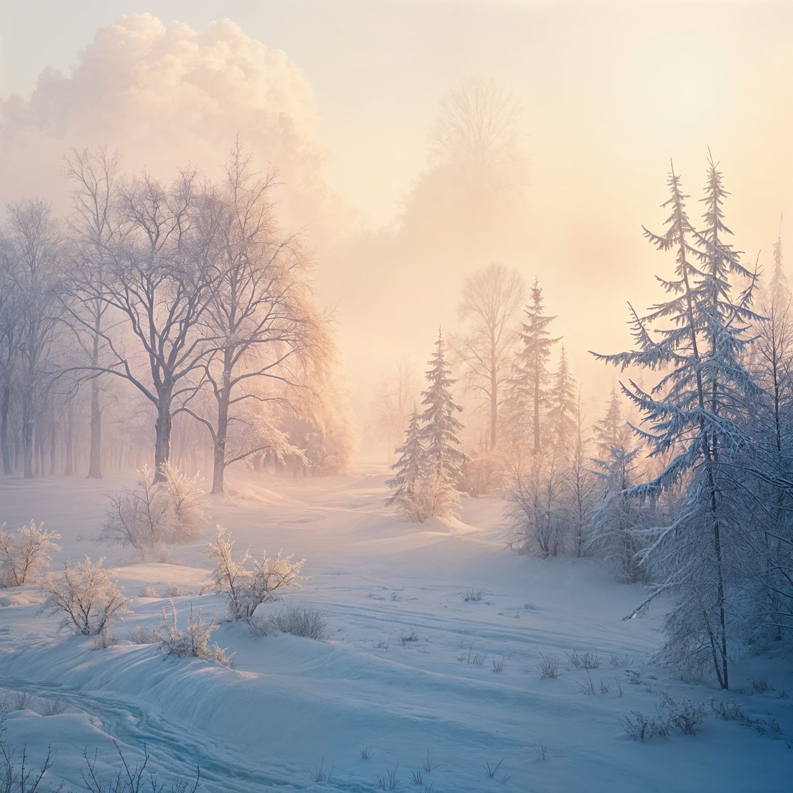 Surreal Winter Scene in an Ice Queen Aesthetic