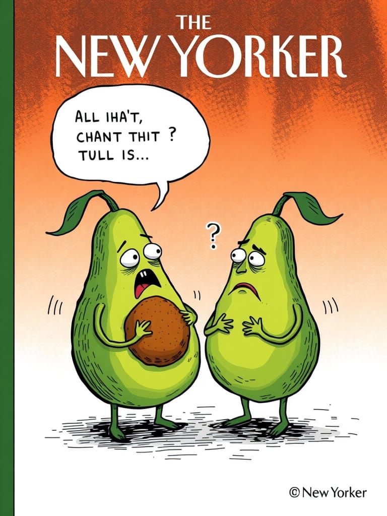 Political Cartoon: Avocados Arguing