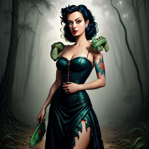 Woman in the wood