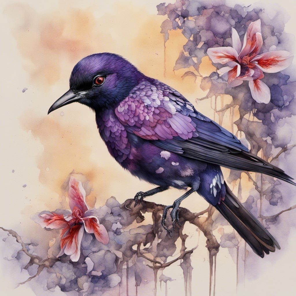 Violet Backed Starling - Cinnyricinclus Leucogaster.