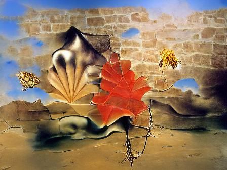 Surreal Autumn Maple Leaf Oil Painting