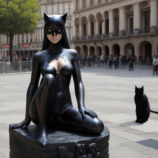 Cat Woman Statue Inspired by Liberty
