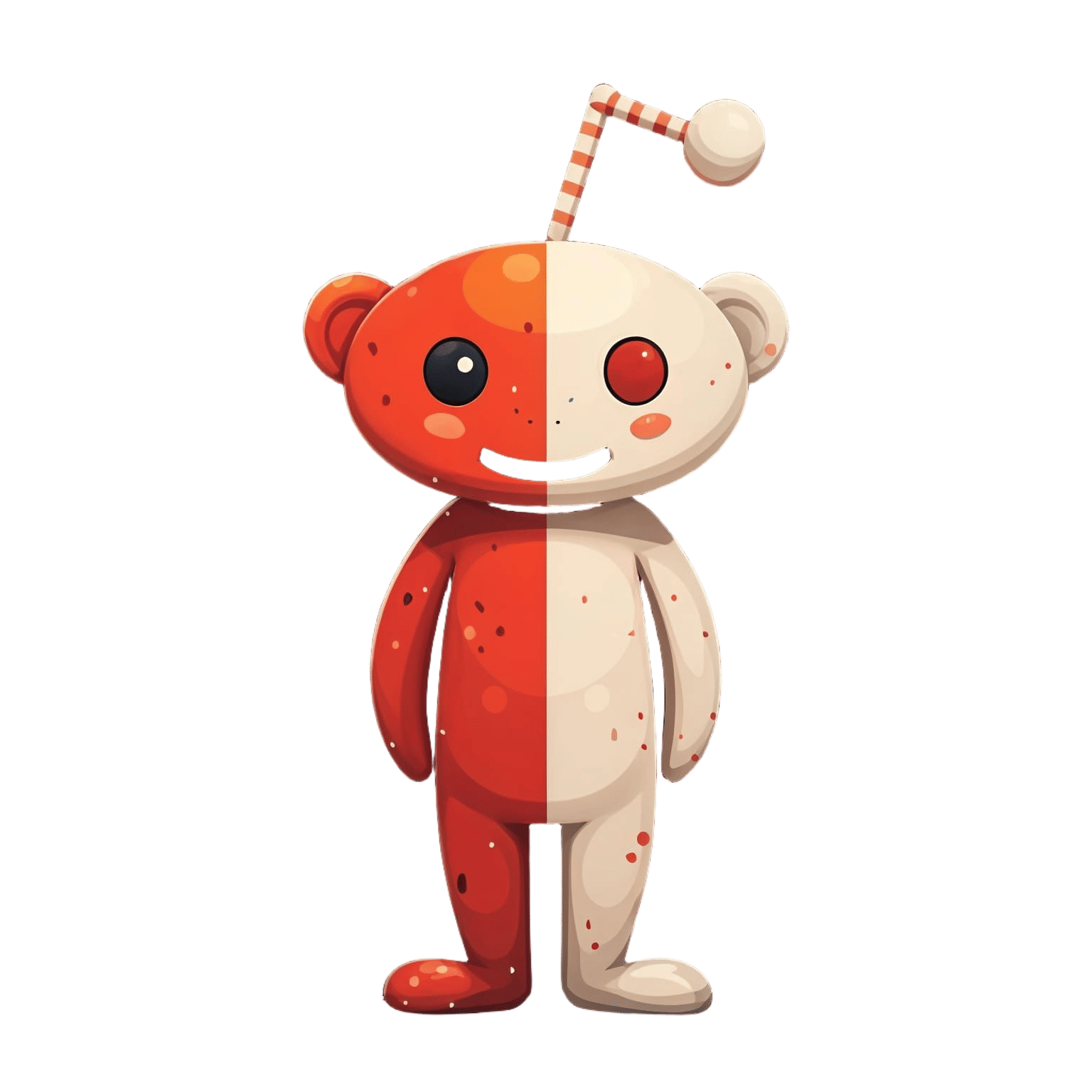 Reddit Logo Cartoon Character in Abstract Style