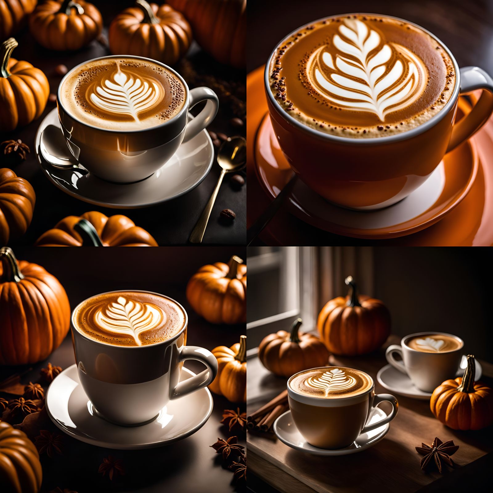 Grand Pumpkin Spice Latte in Low Key Portrait