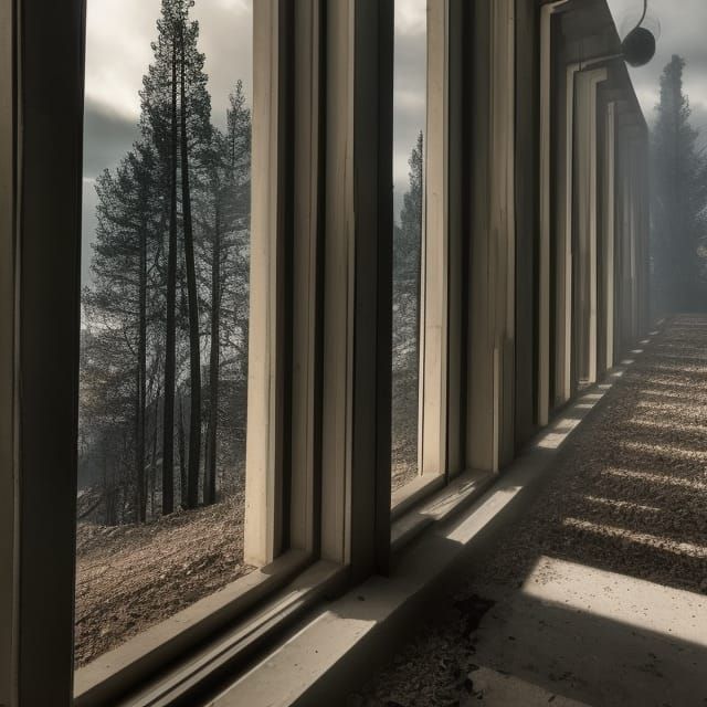 Dystopian Valley: A Surreal Horror Scene