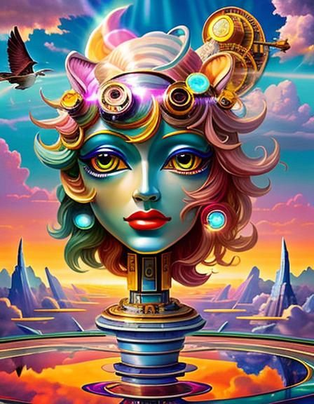 Ethereal Sky: Retrofuturistic Mirrors Reflect Beauty