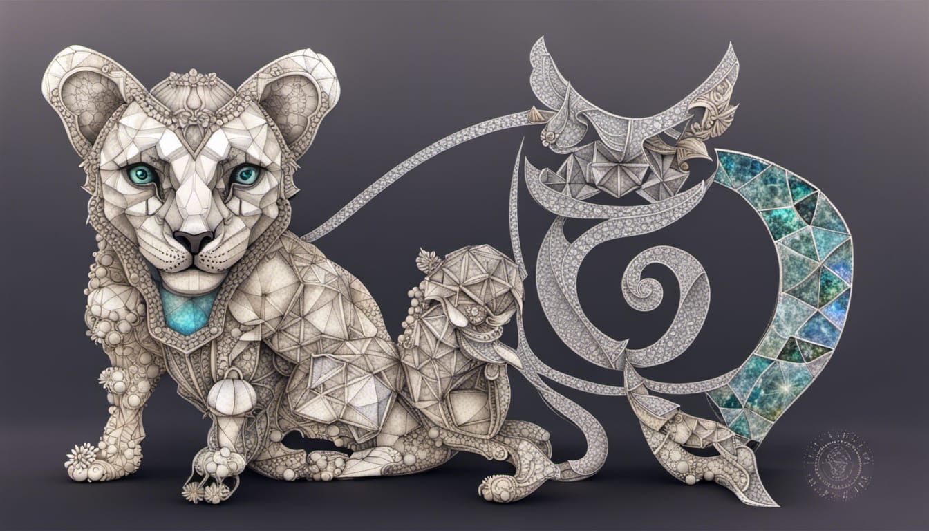 Lionsgate Portal Fractal Art with Metatronic Cube