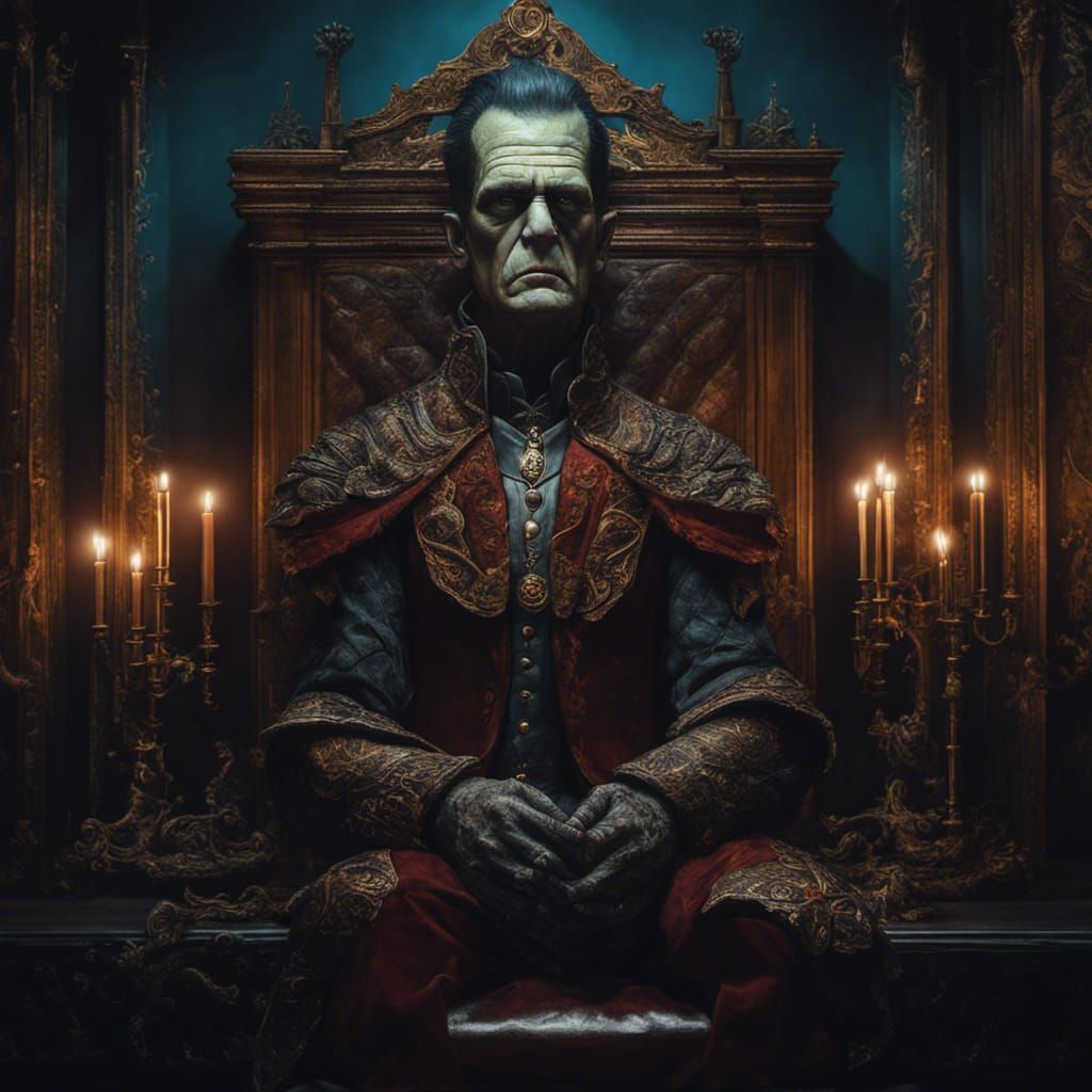 Frankenstein's Monster Portrait in Mystic Museum