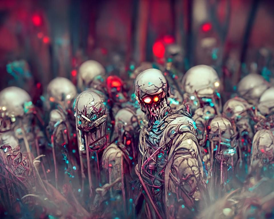 Undead Zombie Army Digital Artwork