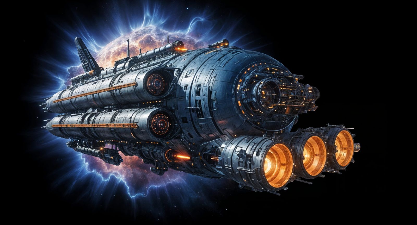 Massive Interstellar Gas Carrier in Earth Orbit