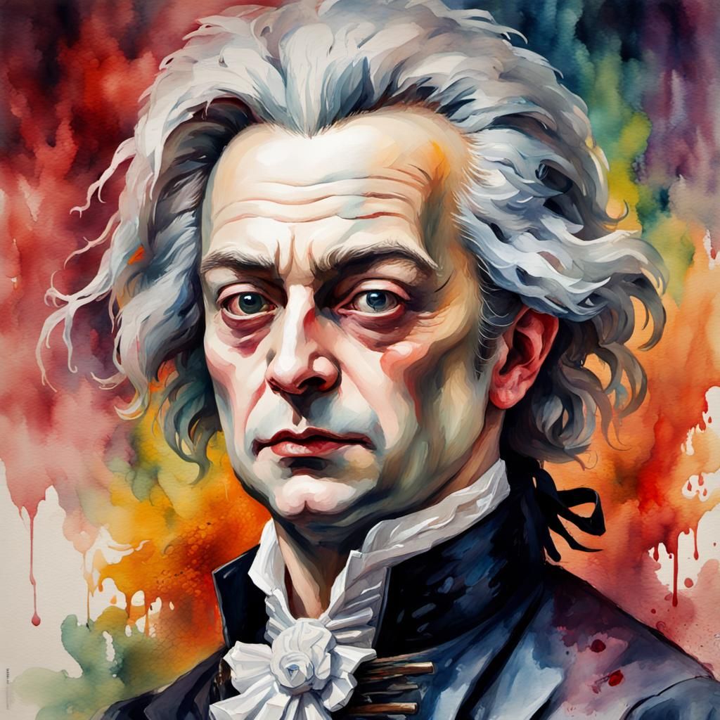 Grotesque Mozart as Gothic Impressionist Painting