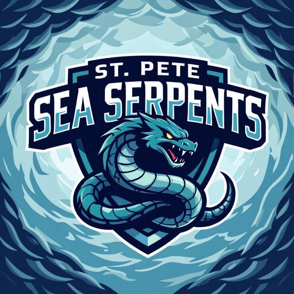 St. Pete Sea Serpents Football Team Logo