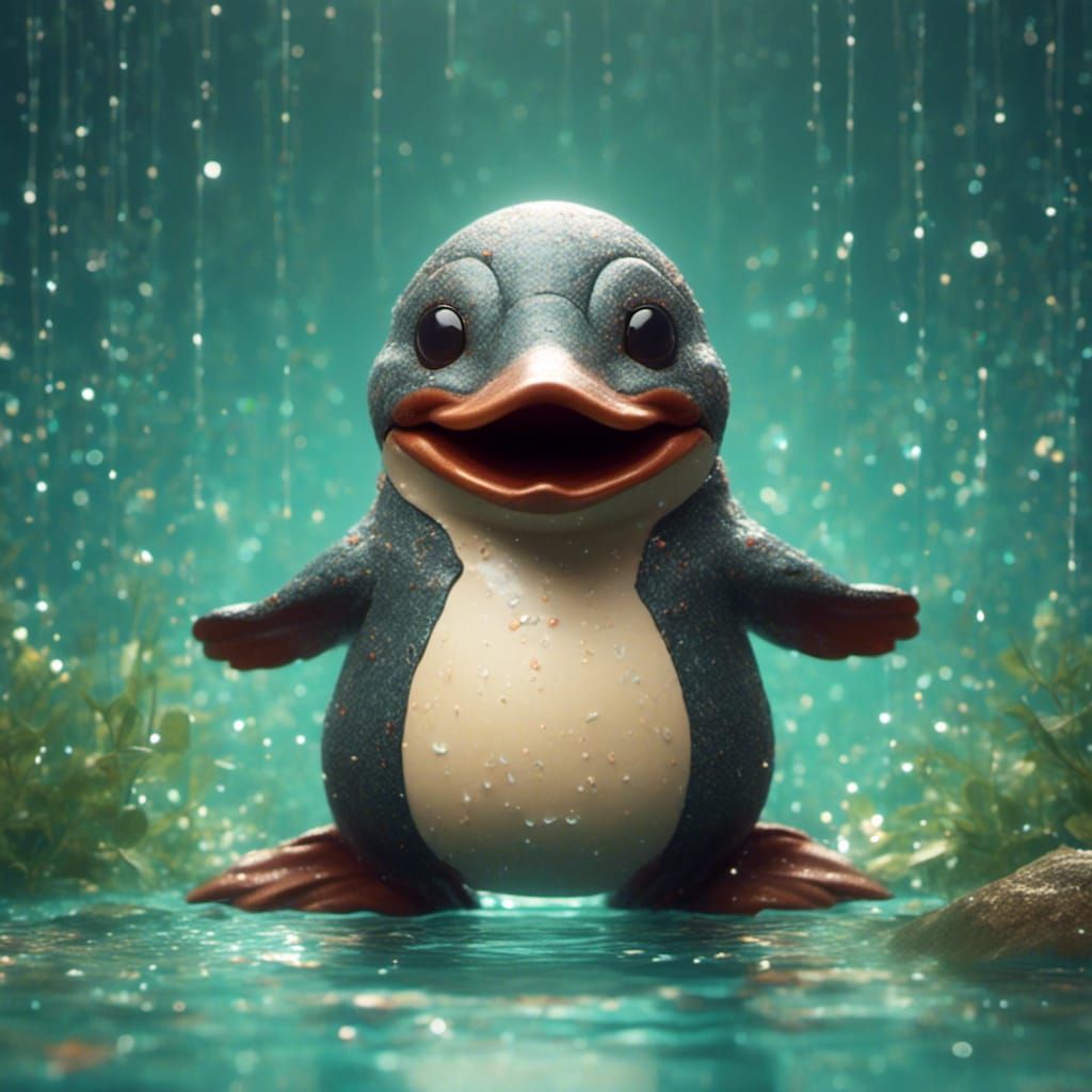 Adorable Platypus Illustration in Cute Style