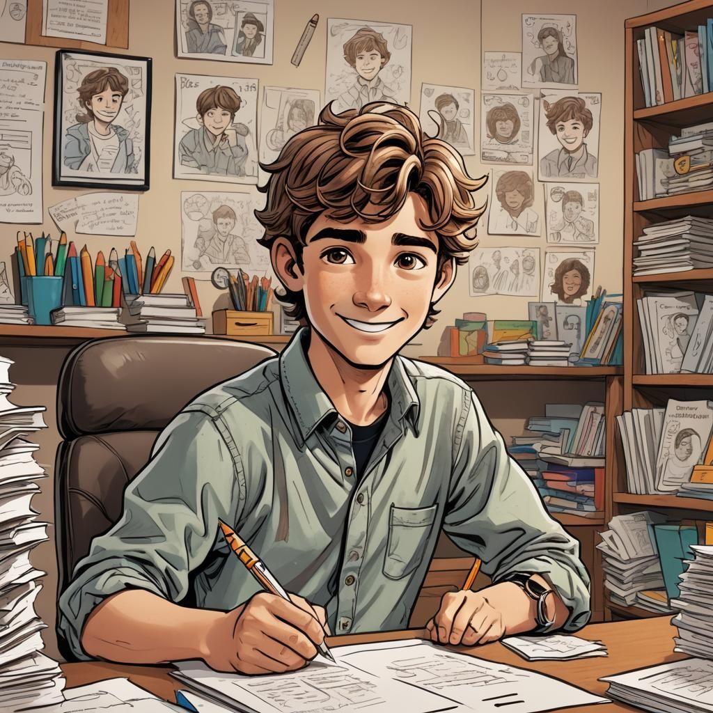 Brandon from Dork Diaries Portrait in Comic Style