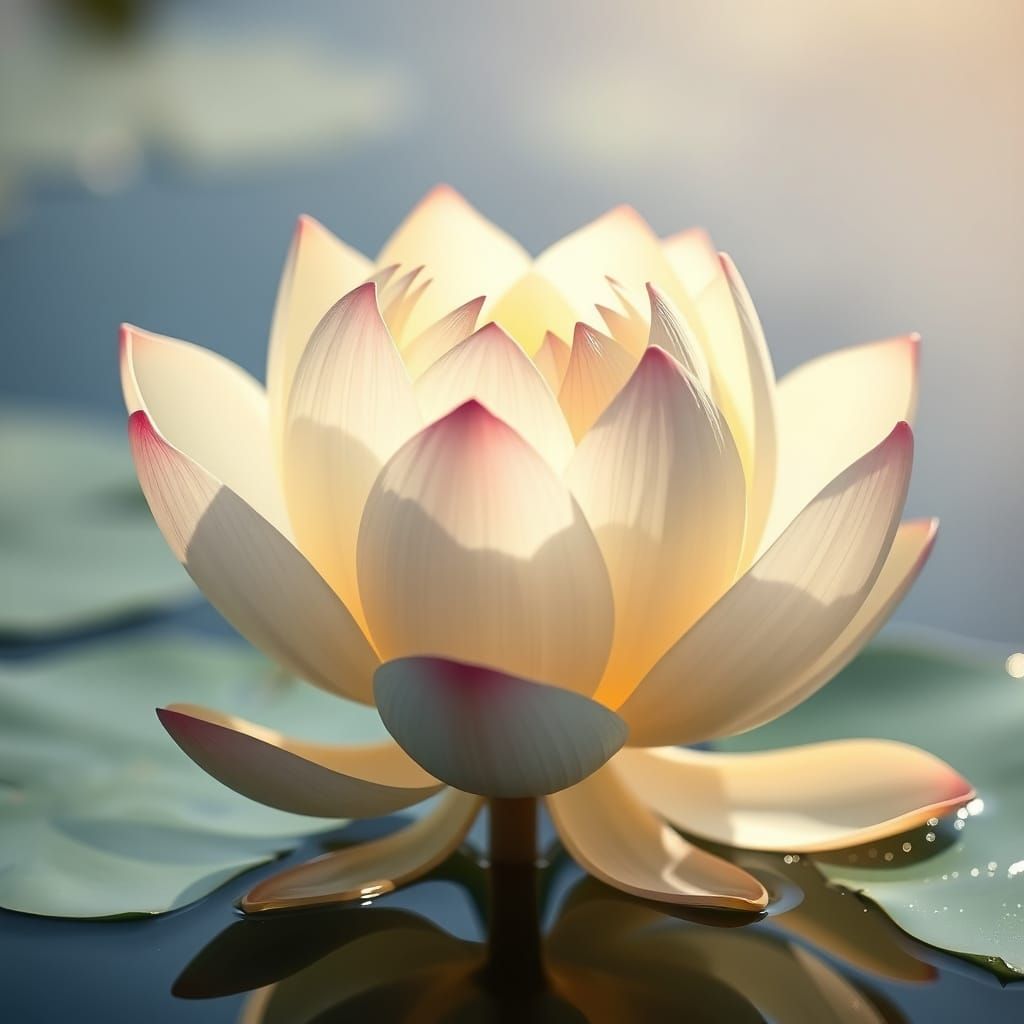 Lotus Flower in Dreamy Watercolor