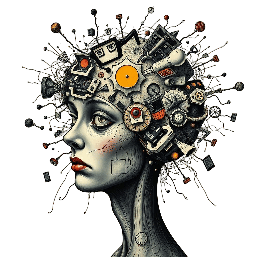 Surrealist Mindstorm in Whimsical Abstraction