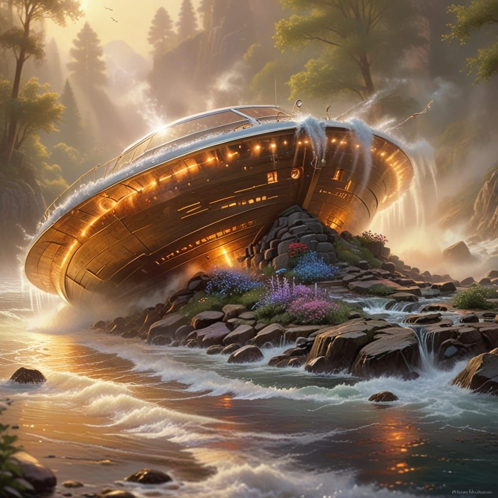 Ethereal Fantasy Portrait in Kinkade Style