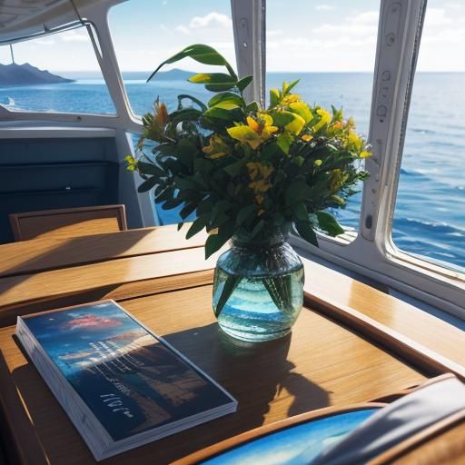 Sailboat Approaches Canary Islands: Cinematic Landscape Phot...