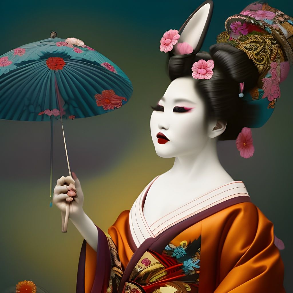 Geisha With Parasol