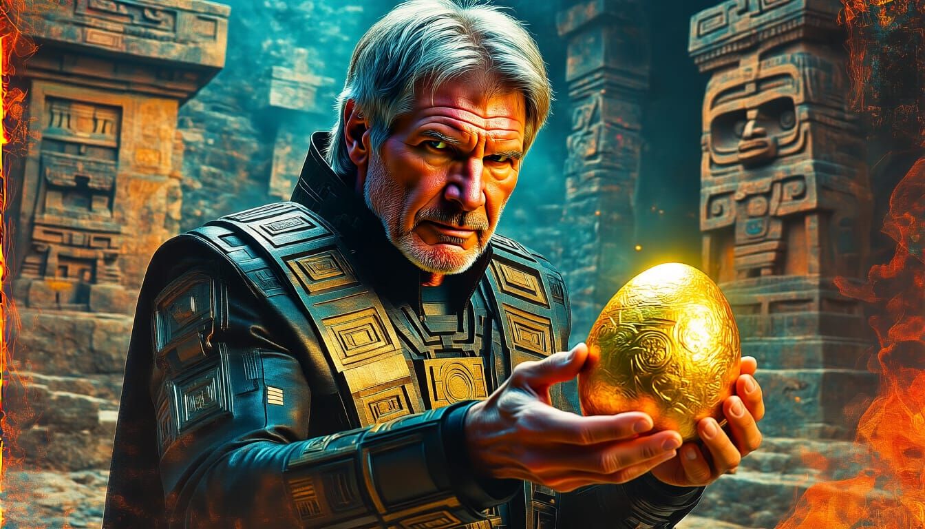 Harrison Ford Steals Golden Egg in Inca Temple